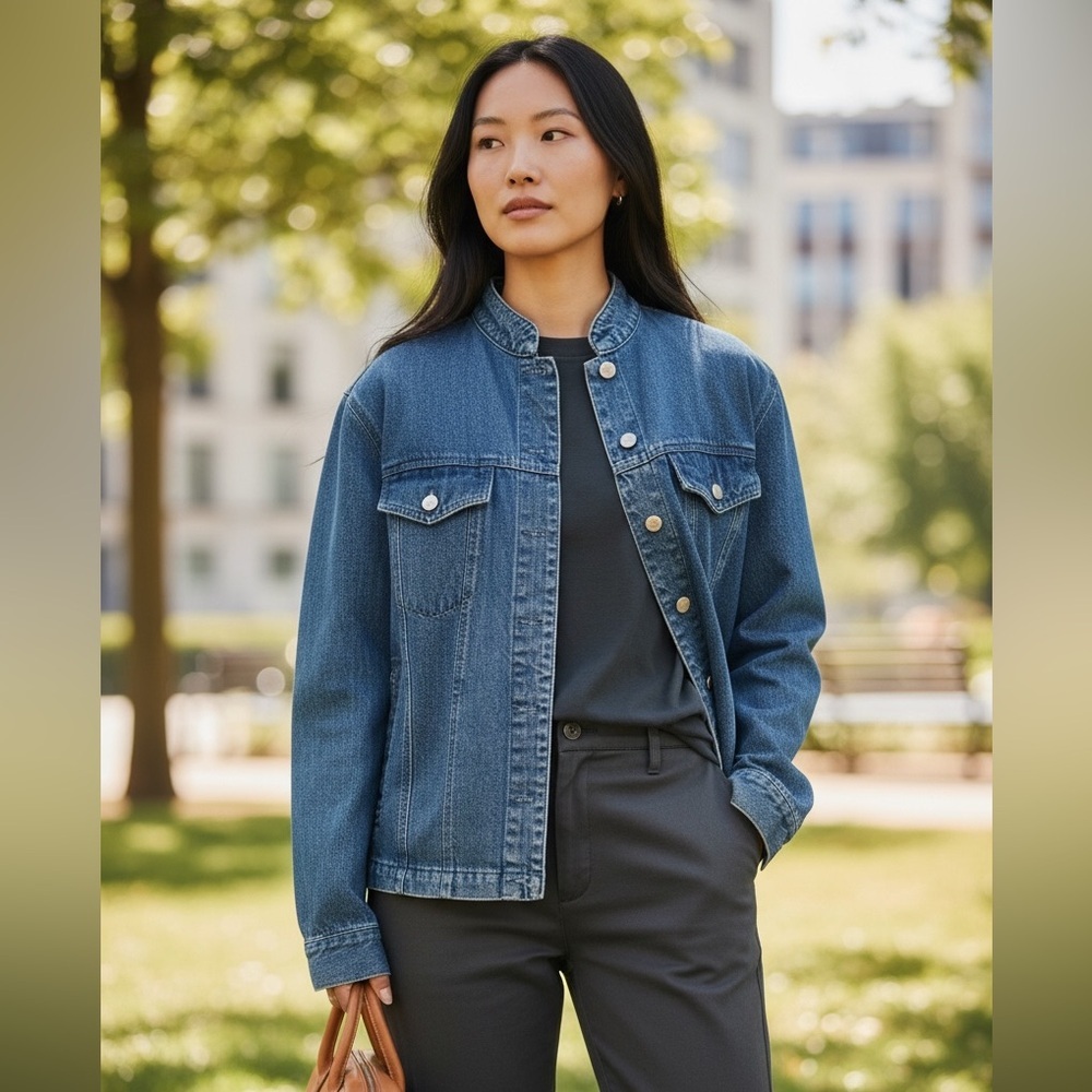 Bentley Arbuckle 90s Y2K Classic Blue Denim Jacket – Size 8